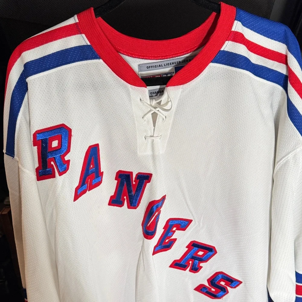 CCM Petr Prucha New York Rangers White, Red, and Blue Jersey - Picture 5 of 6
